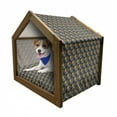 thumbnail image 1 of Japanese Pet House, Themed Traditional Birds Oriental Culture Print, Outdoor & Indoor Portable Dog Kennel with Pillow and Cover, 5 Sizes, Sand Brown Blue Grey, by Ambesonne, 1 of 5