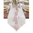 thumbnail image 1 of Peach Blossom Petals Leaves Flower Table Runner Tablecloth Placemat Table Mat For Home Textile Wedding Party Decoration Supplies, 1 of 5