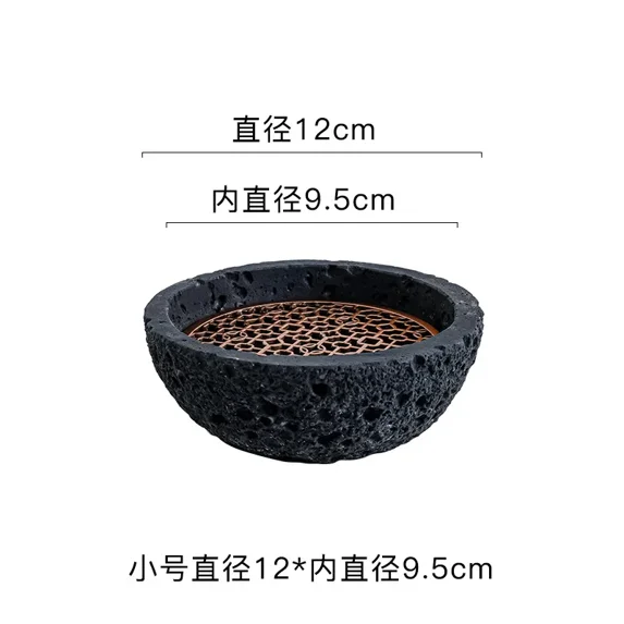 Japanese Planet Volcanic Stone Artistic Conception Dish Pendulum Seafood Sushi Sashimi Ice Plate Smoke Plate Hotel Tableware (S)