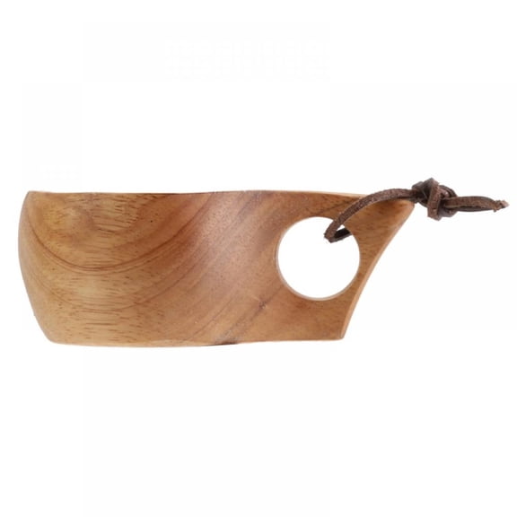 Japanese Portable Traditional Lightweight & Eco-Friendly Wooden Outdoor Camping Drinking Cup, Coffee Mug