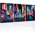thumbnail image 1 of Japanese Posters Anime Wall Art 3 Pieces Tokyo Neon Streets Japan City Canvas Wall Art for Living Room Bedroom Bathroom Japanese Room Decor, 1 of 6