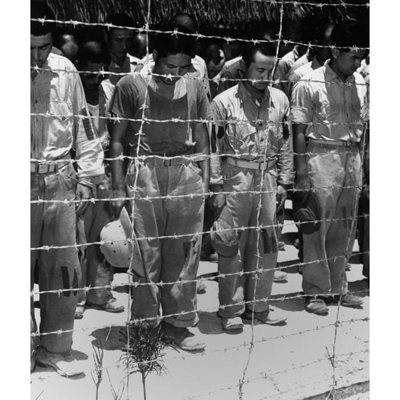 Japanese Pow'S On Guam After Hearing Emperor Hirohito Announce Of Japan'S Surrender. August 15 History