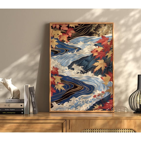 Japanese Print, Ukiyo-e Wall Art, Vintage Japanese Art, Fall Prints, Woodblock Posters, Ukiyo-e Art Print, Zen Wall Art, Trendy Prints Poster Unframed