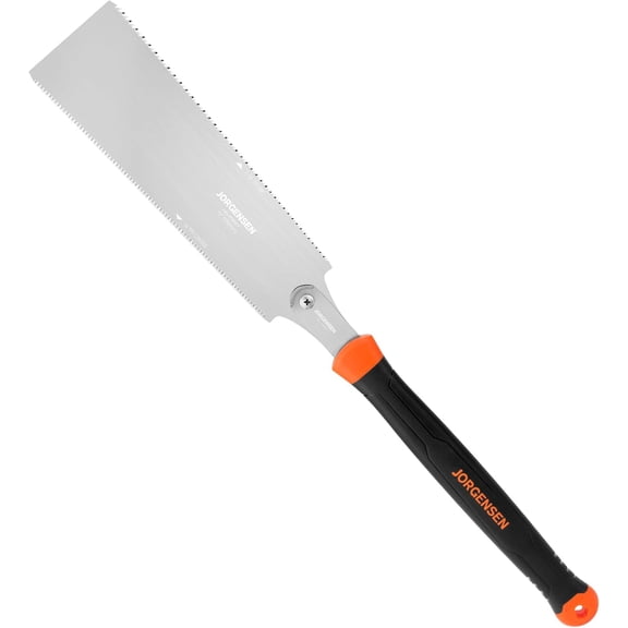Japanese Pull Saw, 10 Inch Pro Double Edge Hand Saw - SK5 Flexible Replaceable Blade, 7-12 & 18 TPI Flush Cut Blade, Japanese Handsaw for Hardwood & Softwood Woodworking, Wood Trim