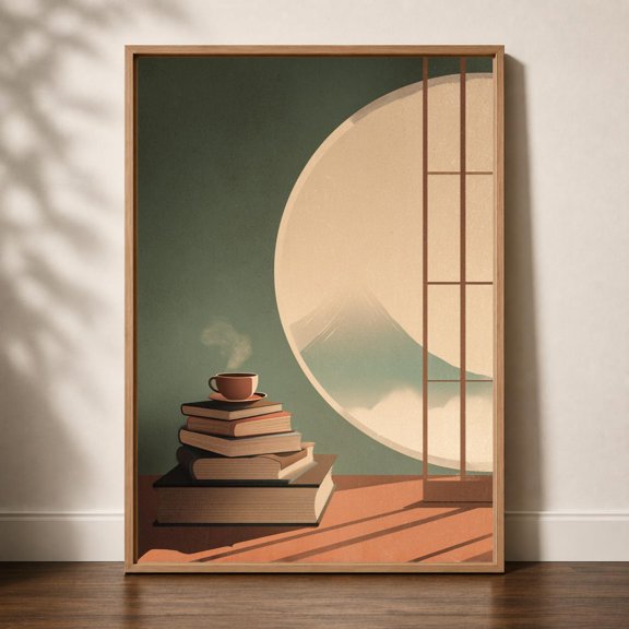 Japanese Reading Nook Wall Art Print