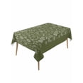 thumbnail image 1 of Japanese Rectangle Tablecloth, Green Rustic Retro Pastoral Floral Leaves Waterproof & StainResistant Tablecloth, Washable Oil-proof Table Cover for Dining/Party/Wedding/Camping/Buffet 60x120 In, 1 of 9