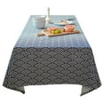 thumbnail image 1 of Japanese Rectangle Tablecloths In Linen,Printed Tablecloth With Tassel Washable,Stain Resistant Furniture Table Covers For Dining Kitchen Writing Desk Picnic-C-110x110cm(43x43"), 1 of 9