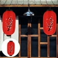 thumbnail image 1 of SEWCHICS Whamvox Traditional Red Fabric Lantern with Tassel, Decorative Light for Restaurants and Outdoor Use, 1 of 1