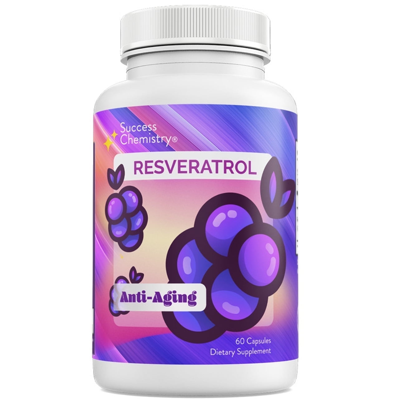 Success Chemistry Resveratrol Supplement Anti-Aging Benefits 60 for General Health & Wellness with Targeted Herbal Formula - 60 Capsules