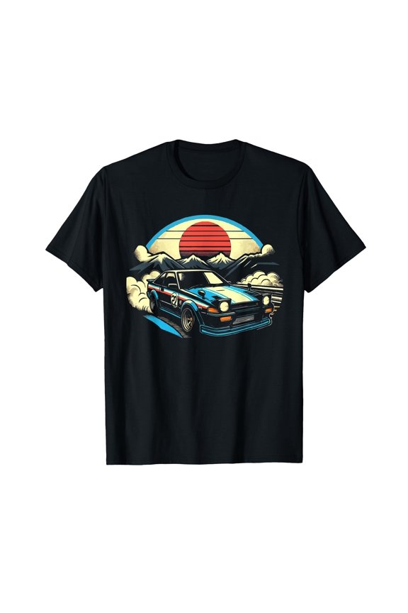 Japanese Retro Car Racing Drifting Art JDM Legend Tuning T-Shirt