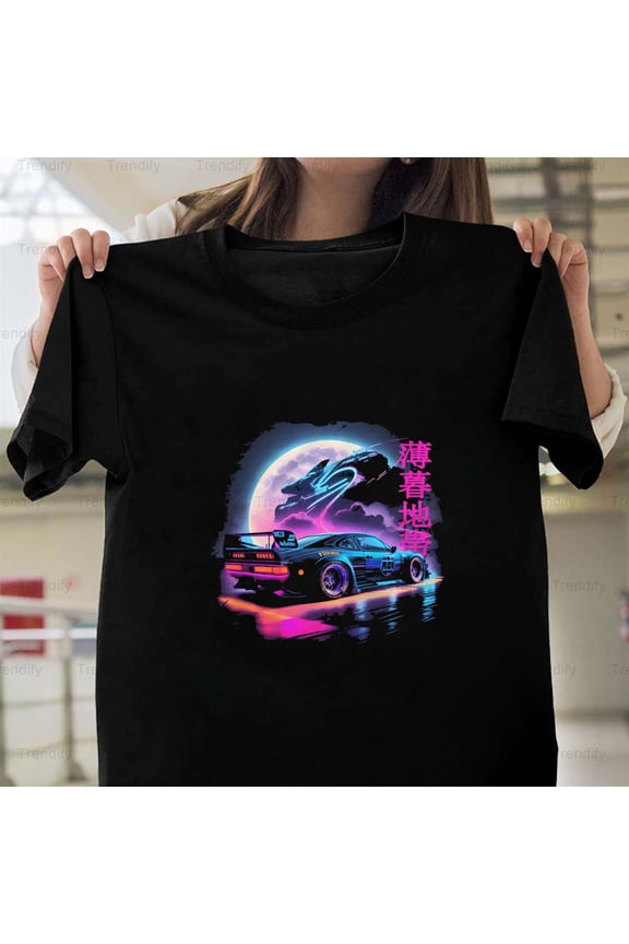 Japanese Retro Car Racing Drifting Art JDM Legend Unisex T-Shirt - Last-Minute Gift, up to size 5XL