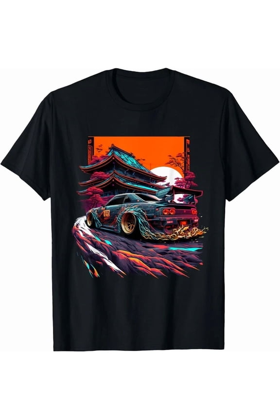 Japanese Retro Car Racing Drifting Art Jdm Legend Tuning Gift Unisex T-Shirt
