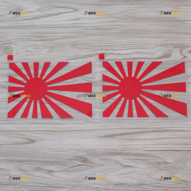 Japanese Rising Sun Vinyl Japanese Rising Sun Decal Sticker Vinyl JDM Japan - 2 Pack Red, 3 ...