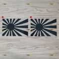 thumbnail image 1 of Japanese Rising Sun Variant Flag of Japan Naval Vinyl Decal Sticker - 2X Black 8 Inches - Die Cut No Background, 1 of 6