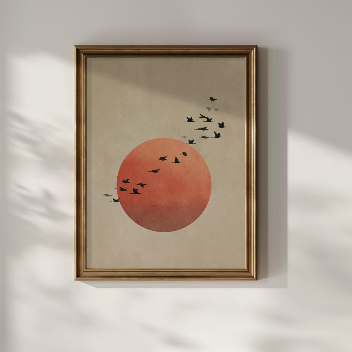 Japanese Rising Sun Wall Art Print, Zen Home Decor - Walmart.com