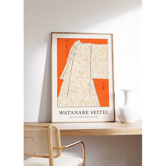 Japanese Robe Print Bijutsu Sekai Art Summer Minimalist Decor Soft Kimono Drawing Chinese Pattern