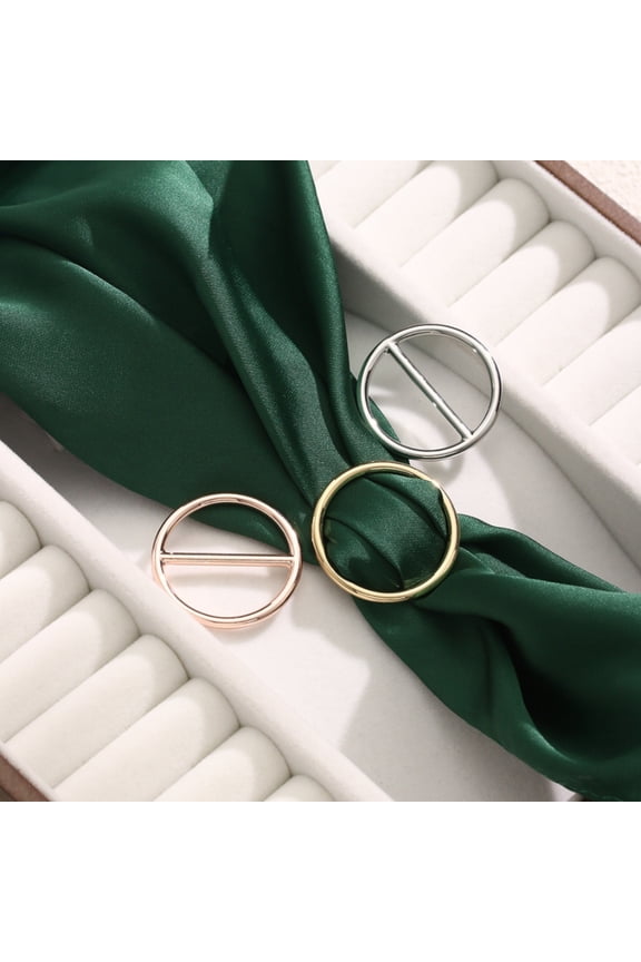 Japanese Round Silver Three Stage Pin Buckle with Pearls Halloween Accessory