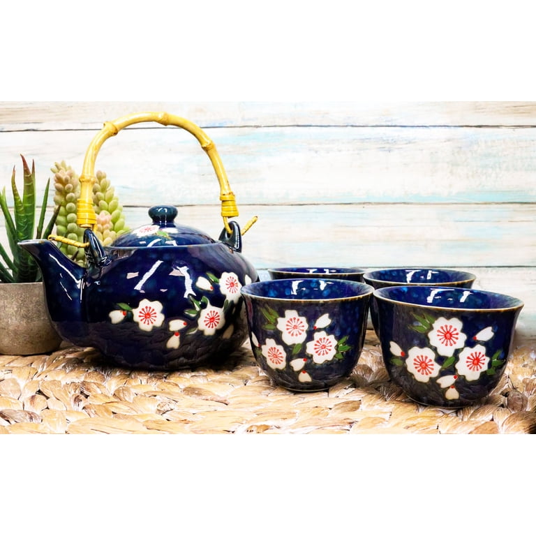 今月いっぱい桜祭りセール❢お安くしてます‼️　tea pottery Japanese Tea Set Flowers Japanese Sakura Cherry Blossom Flowers