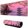 thumbnail image 1 of Japanese Sakura Flower Gaming Mouse Pad XL, Extended Stitched Edges Mousepad,Large Mouse Mat Desk Pad, Long Non Slip Rubber Base Mice Pad（31.5 X 11.8 Inch）, 1 of 6