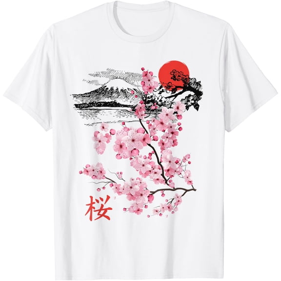 Japanese Sakura Idea Women & Cherry Blossom Cottagecore T-Shirt tee