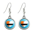 thumbnail image 1 of Japanese Salmon Sushi and Rice Heart Novelty Dangling Drop Charm Earrings, 1 of 3