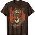thumbnail image 1 of Japanese Samurai Cat Playing The Electric Guitar Unisex T-Shirt for Men Women Kids Toddler, 1 of 5