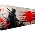 thumbnail image 1 of Japanese Samurai Desk Mat Anime Graffiti Large Gaming Mouse Mat with Stitched Edges,Non-Slip Waterproof Rubber Base Mous Mat 31.5"x11.8" Office Computer Keyboard Laptop Home, 1 of 6