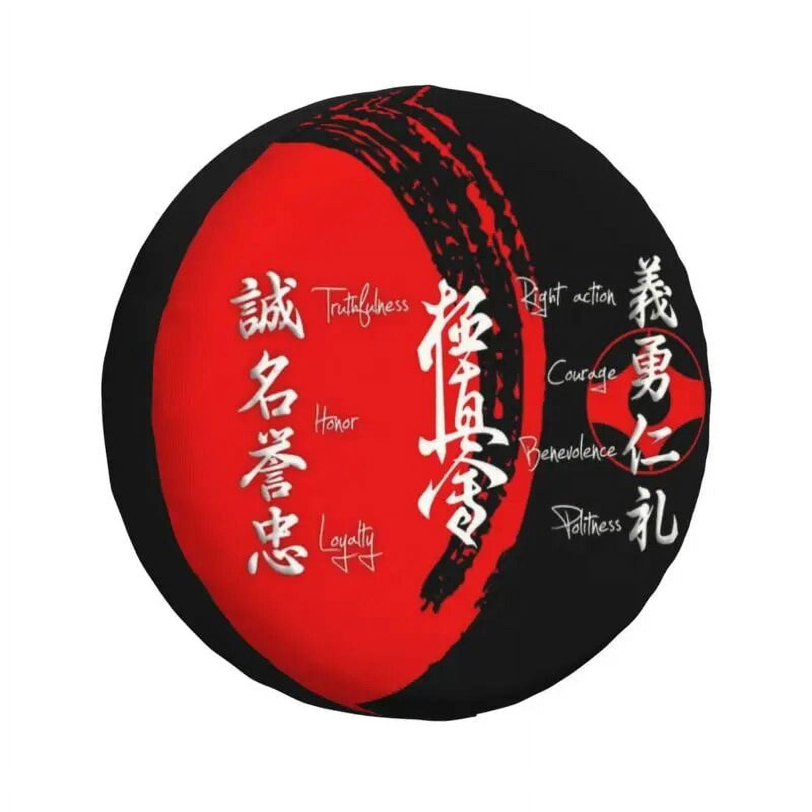 Japanese Samurai Kanji Art Spare Wheel Tire Cover for Mitsubishi Suzuki