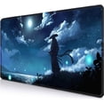 thumbnail image 1 of Japanese Samurai Large Mouse Pad, Night Sky Moon Big Mousepad, Giant Long Non-Slip Rubber Base Gaming Mouse Pads for Full Desk, 1 of 6
