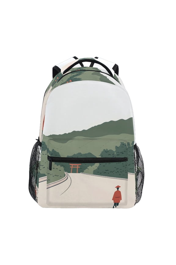 Japanese Samurai Stylish Large Backpack 15L Self-Standing Durable Twill for School, Office and Travel Use