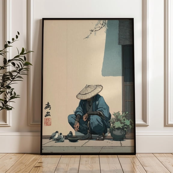 Japanese Samurai Ukiyo-e Traditional Edo Poster