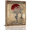thumbnail image 1 of Japanese Samurai Wall Art Cherry Blossom Positive Motivational Pictures Wall Decor Vintage Warrior Canvas Print Artwork Home Decorations Framed Ready to Hang for Living Room Office Gym 12"x16", 1 of 6