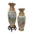 thumbnail image 1 of Japanese Satsuma Fluted Vase with Handles - Oriental Furniture Warehouse, 1 of 3