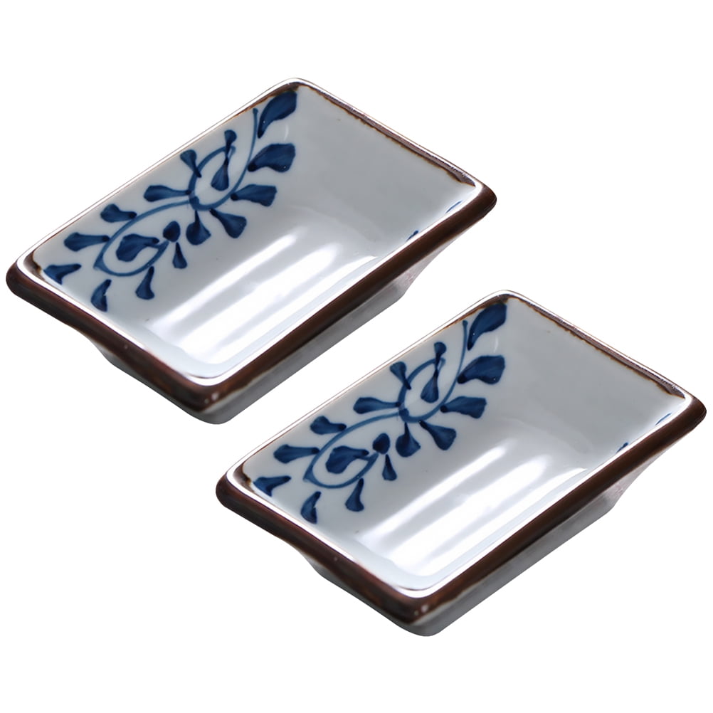 2 Pcs Pickle Dish Tiered Serving Tray Condiment Dishes Stainless Steel Seasoning Plate Double Layer Korean Dip Dipping