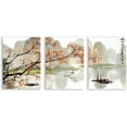 thumbnail image 1 of Japanese Scenery Art Floral Print Ink Painting Boat Bird Canvas Posters Asian Decor Japanese Wall Art for Living Room Bedroom Decoration, 1 of 6