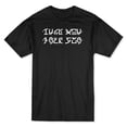 thumbnail image 1 of Japanese Secret Message Graphic Men's Black T-shirt, 1 of 4
