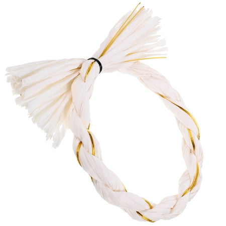Japanese Shimenawa Hand-woven DIY Garland Decor for Home Wreath Pendant Decorate White Paper Rope