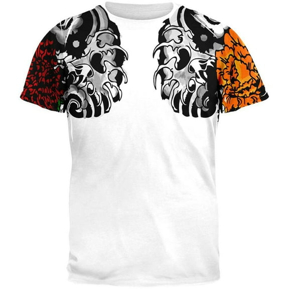 Japanese Shoulder Tattoo All Over Adult T-Shirt - Medium