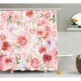 thumbnail image 1 of Japanese Shower Curtain Portrait of Japanese Lady Covered Her Face with Fan Feminine Graphic Work Cloth Fabric Bathroom Decor Set with Hooks 69" W x 75" L Black Red, 1 of 1