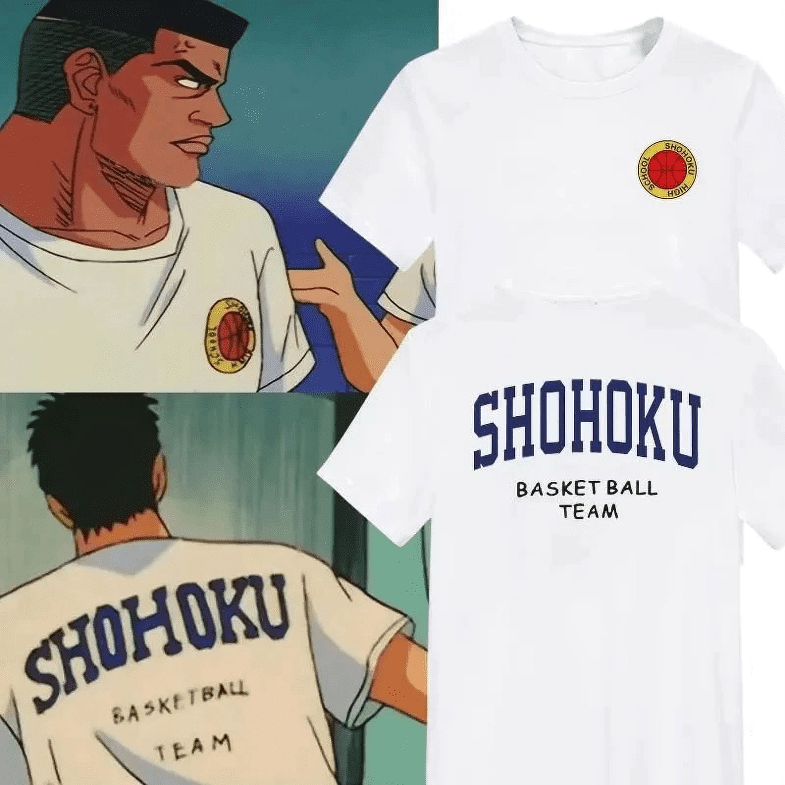 Japanese Slam Dunk Shohoku Basket Ball Team Tshirt Sakuragi Hanamichi Print  Tee Shirt Anime Unisex Streetwear Cosplay T-shirts - Walmart.com