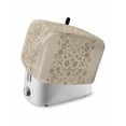 thumbnail image 1 of Japanese Small Toaster Cover 2 Slice, Kitchen Appliance Covers, Beige Farmhouse Retro Floral Leaf Pattern Toaster Oven Cover with Loop, Bread Machine Cover Polyester Dust Cover Protection, 1 of 4