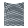 thumbnail image 1 of Japanese Soft Flannel Fleece Throw Blanket, Attached Hexagons with Ornate Floral Geometric Pattern, Cozy Plush for Indoor and Outdoor Use, 50" x 70", Charcoal Grey Dark Blue, by Ambesonne, 1 of 6