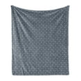 thumbnail image 1 of Japanese Soft Flannel Fleece Throw Blanket, Checked Like Diagonal Pattern with Spring Flowers Repetitive, Cozy Plush for Indoor and Outdoor Use, 50" x 60", Charcoal Grey Dark Blue, by Ambesonne, 1 of 5