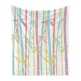thumbnail image 1 of Japanese Soft Flannel Fleece Throw Blanket, Colored Exotic Bamboo Stems Eastern Organic Woody Grass Plant Nature, Cozy Plush for Indoor and Outdoor Use, 50" x 70", Multicolor, by Ambesonne, 1 of 6