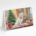 thumbnail image 1 of Japanese Spitz Christmas Cookies Greeting Cards Pack of 8 7 in x 5 in, 1 of 3