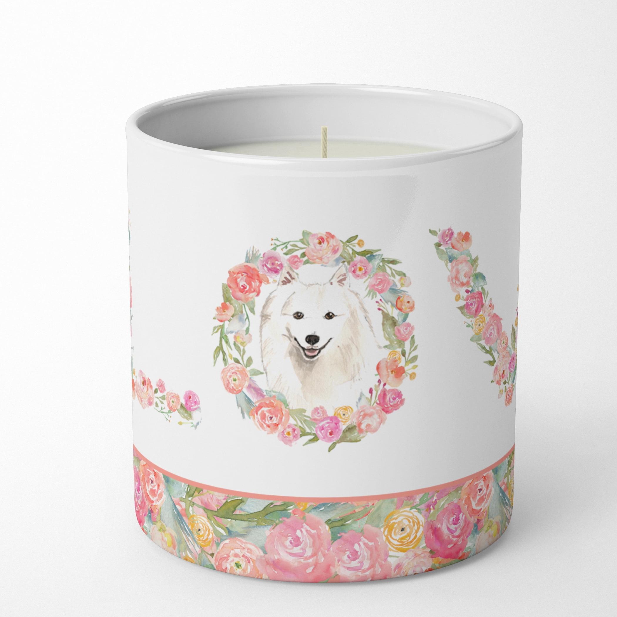 Japanese Spitz Love 10 oz Decorative Soy Candle 3.25 in x 3.75 in