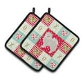 thumbnail image 1 of Japanese Spitz Love Pair of Pot Holders, 1 of 4