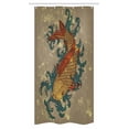 thumbnail image 1 of Japanese Stall Shower Curtain, Grunge Asian Style Oriental Water Koi Carp Fish Aquatic Theme Distressed Pattern, Fabric Bathroom Set with Hooks, 36W X 72L Inches Long, Multicolor, by Ambesonne, 1 of 1