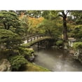 thumbnail image 1 of Japanese Stone Bridge Across A Stream in A Park - Kyoto Japan Poster Print, 1 of 1