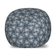 thumbnail image 1 of Japanese Storage Toy Bag Chair, Hexagons Triangles with Spring Flowers Eastern Geometric Tile, Stuffed Animal Organizer Washable Bag, Small Size, Charcoal Grey Dark Blue, by Ambesonne, 1 of 3